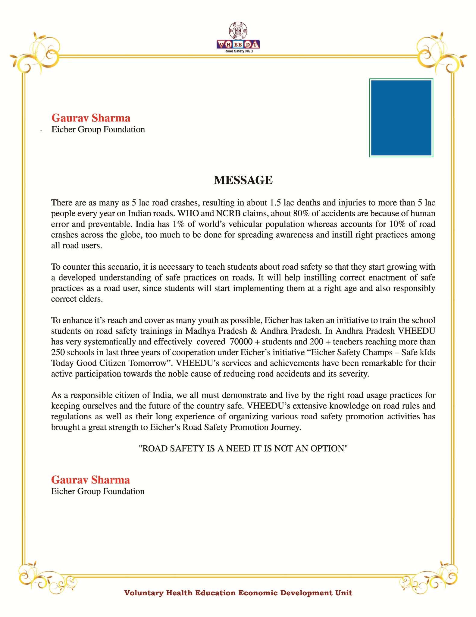 Message 18 from Official (A4 scan)