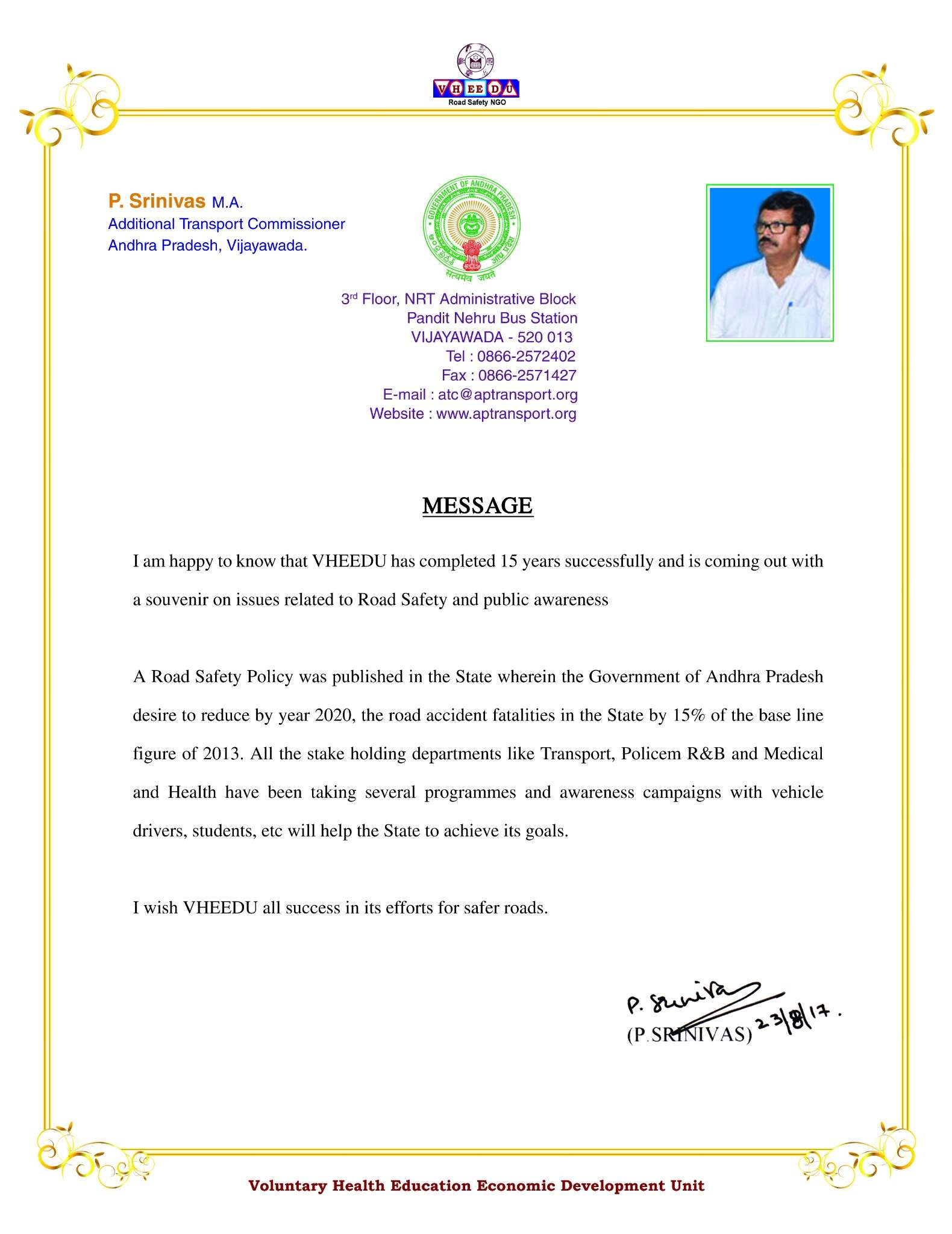 Message 6 from Official (A4 scan)